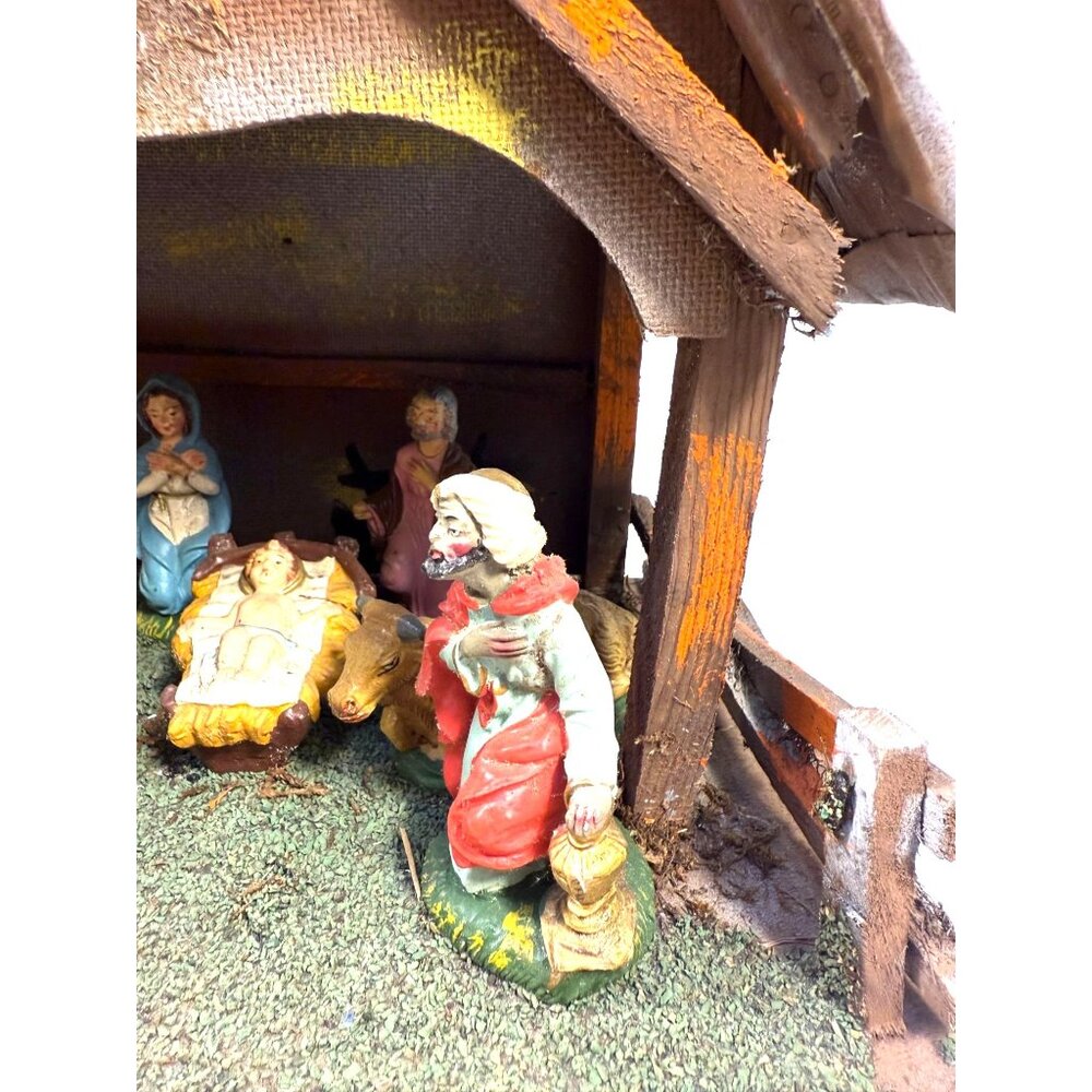 Italian Nativity Set Creche Fontanini Mid Century Handcrafted Nativity Italy Ol - Picture 4 of 16
